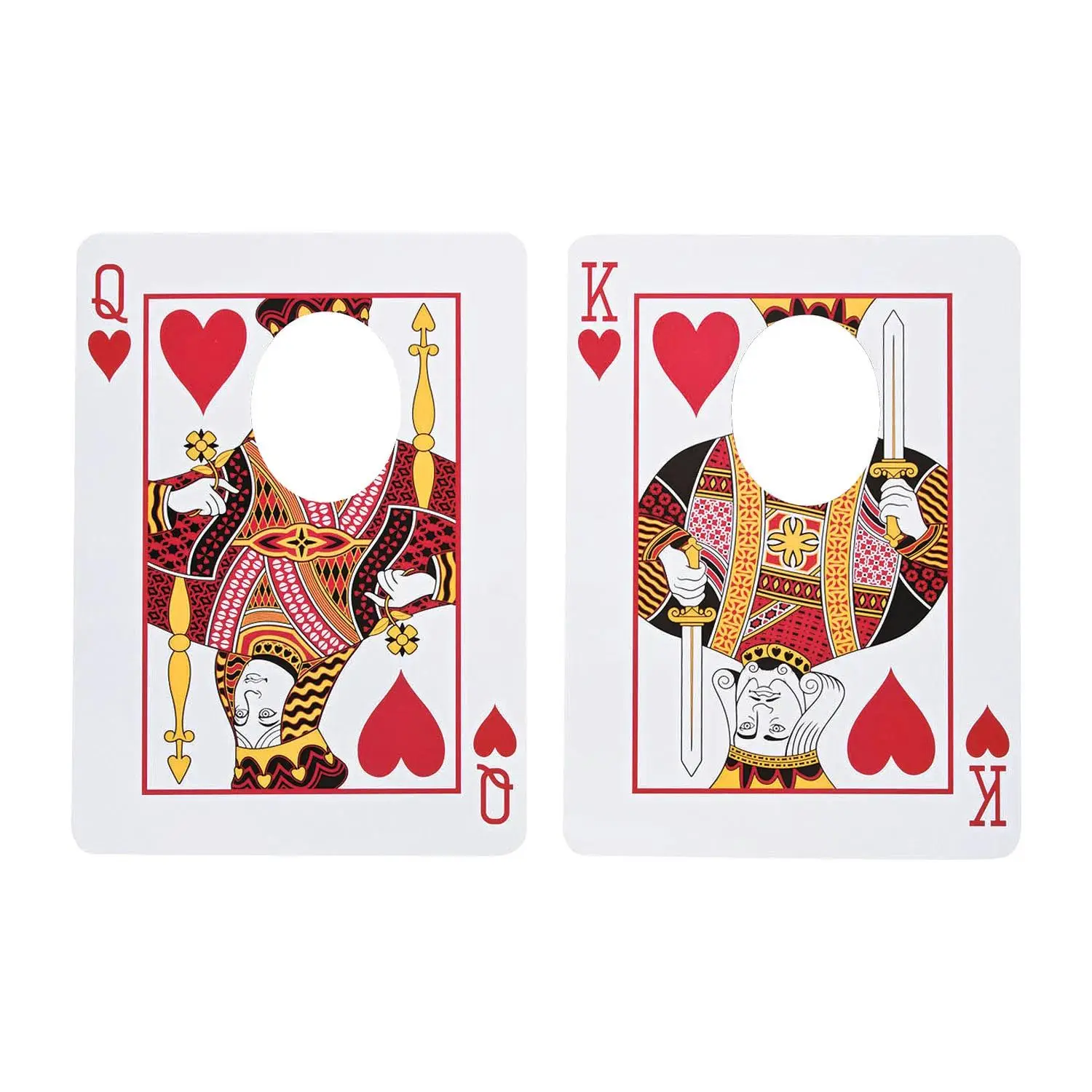 17" x 23" Casino Playing Card King & Queen Face Cutout Decorations - 2 Pc.