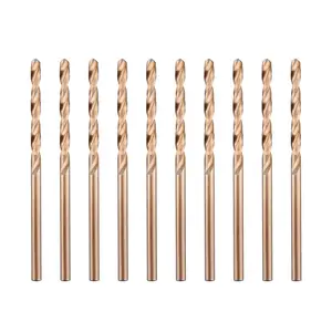 LU&MN 3/16" M35 Cobalt HSS Jobber Length Twist Drill Bit with Straight Shank, Heavy Duty for Cast Iron, Heat-Treated Steel, Stainless Steel & More Tool Accessories Cutting Hard