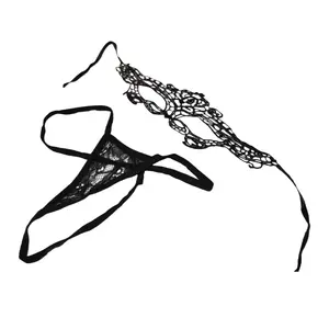 Mask & Panty Set Date Night Outfit Valentine's Gift Fashion  Bodystocking | Lace  | Elastic Plus-size Friendly Breathable High-Elastic Fabric Plus-size Friendly | Womenswear Bodysuits Floral Mesh Teddy two piece soft intimate wear charm lingerie passion