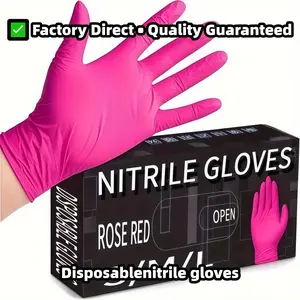 20 Pcs Nitrile Gloves, Powder-Free Non-Slip Flexible, Tear-Resistant Waterproof Oil-Proof, Kitchen Bathroom Cleaning Hand Protection Gloves