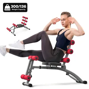 2026 Ab Workout Bench for Home Gym Multi Functional Adjustable Ab Trainer Sit Up Machine Abdominal Exercise Chair Full Body Workout Equipment