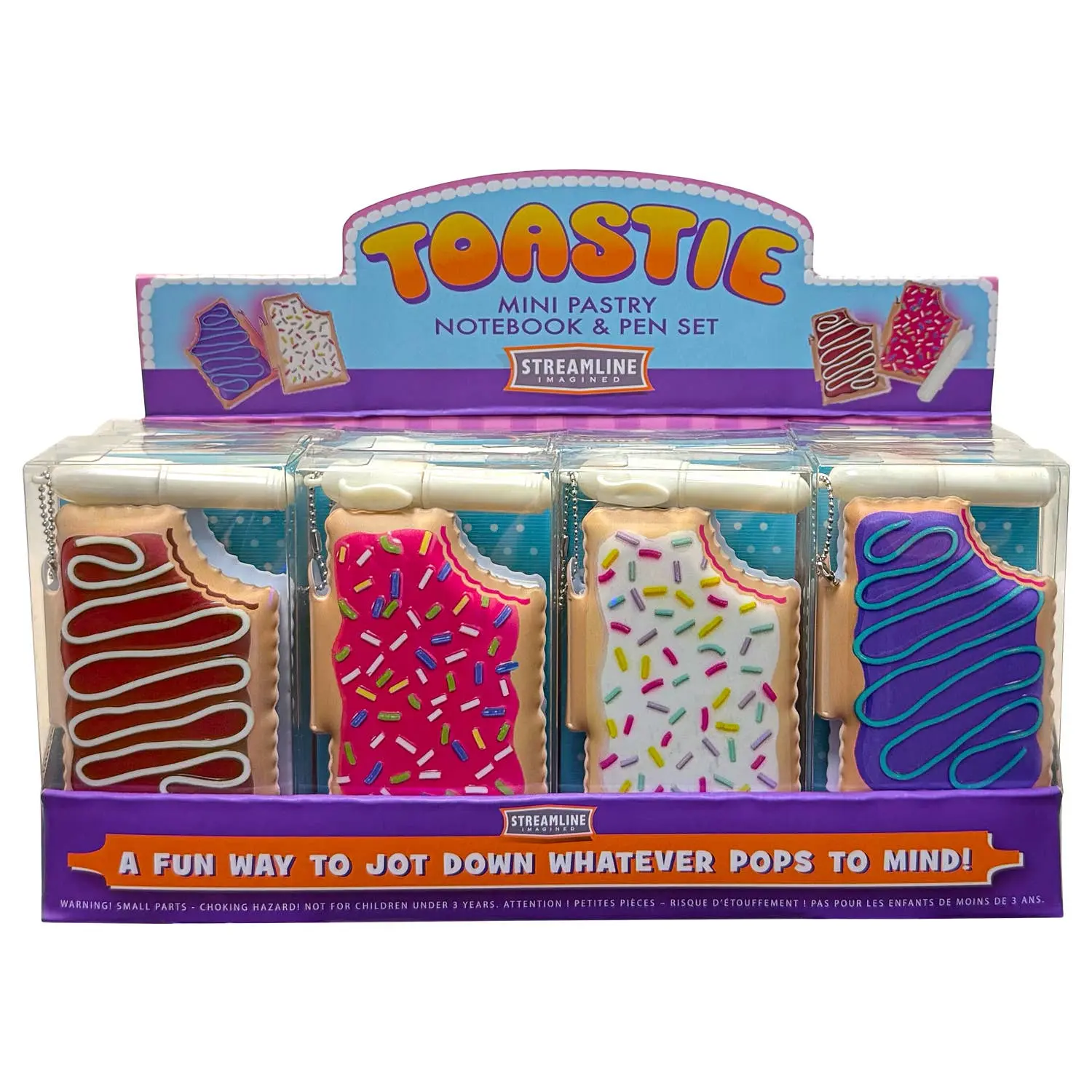 Toaster Pastry Mini Puffy Notebooks w/ Pen