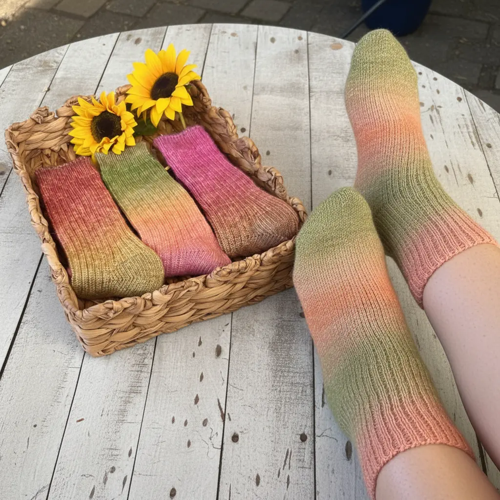 Tie Dye Crew Socks Multi-Pack - 3-Pair Boho Flower Child Gift Bundle