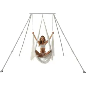 HECASA 8.75 FT Height Aerial Yoga Stand Frame Yoga Rig Yoga Sling Inversion Equipment for Indoor and Outdoor Use 600lbs Weight Capacity Stretch Rope
