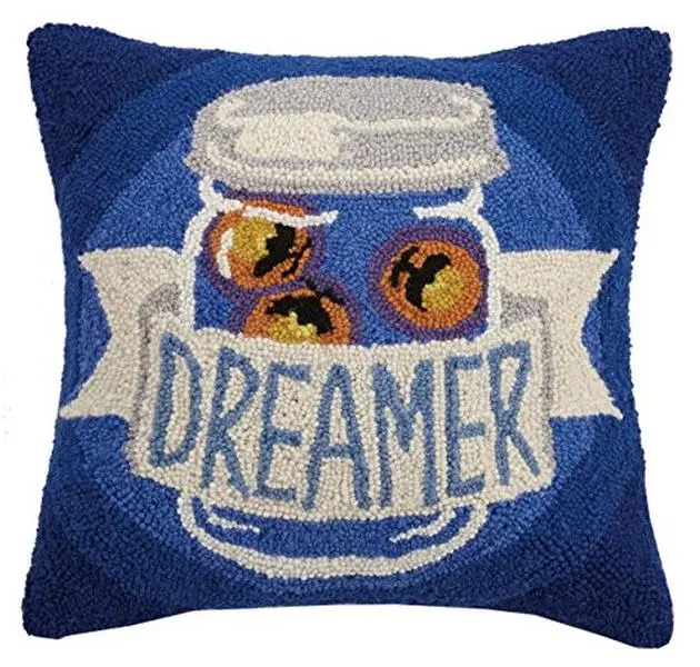 Peking Handicraft 30JES30C16SQ 16 x 16 in. Dreamer Hook Throw Pillow