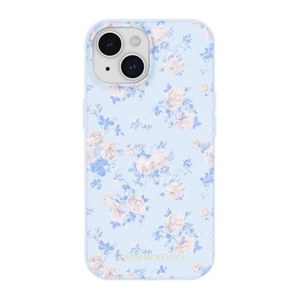 LoveShackFancy – Case-Mate Everblooming Rosettes iPhone 17e/16e/15/14/13 Case with MagSafe Whisper Blue LoveShackFancy – Case-Mate Everblooming Rosettes iPhone 17e/16e/15/14/13 Case with MagSafe Whisper Blue