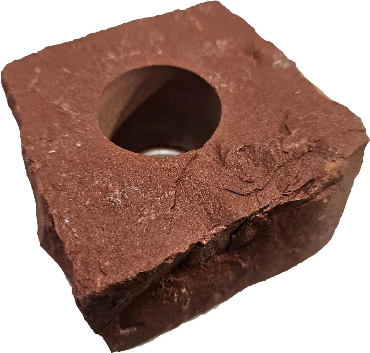 Red Jasper Natural Rock Tea Light Candle Holder