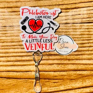 Phlebotomist Less Veinful Badge Reel