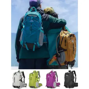30L Outdoor Hiking Backpack| Large Capacity Casual Trekking Bag| Durable Nylon Breathable Travel Pack [Single, Blue/Yellow/White/Green/Purple/Black 6 Colors] Made Of High-Density Wear-Resistant Nylon Fabric, Water-Resistant Material Withstands