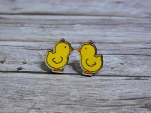 Baby Chick Stud Earrings funky  jewelry
