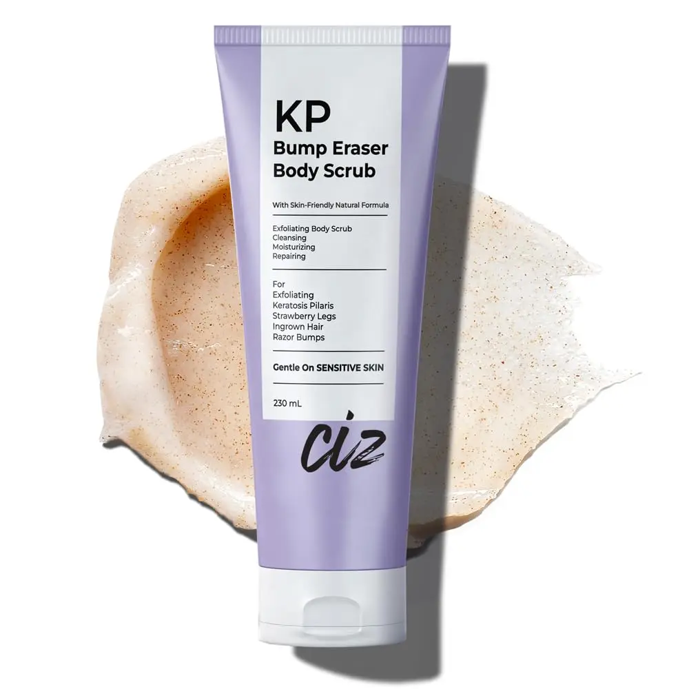 BellamiLuxx KP Bump Eraser Body Scrub: Keratosis Pilaris Treatment for Strawberry Skin & Ingrown Hair - Exfoliates and Smooths Rough, Dry Skin on Arms, Legs, and Bikini Area – Gentle Bump Eraser for Body Wash, Cleanser, Cosmetic, Body Care
