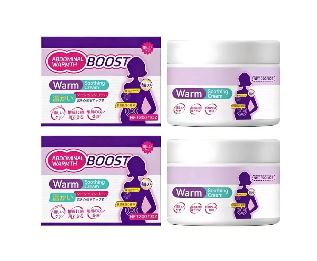 #SummerVibes Abdominal Warm Care Cream, 30g Box,Asian Ginseng & Rose Oil, Daily GentleMoisturizing, Nourishes Abdomen Skin,Comforts Discomfort