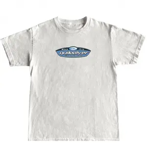 Winter outfits Vintage 90s Quiksilver Skateboarding & Surfing Unisex Crew Neck Tees    Casual Short-Sleeve Top good Quick-Dry Moisture-Wicking Double-Sided Football Anime Graphic Print