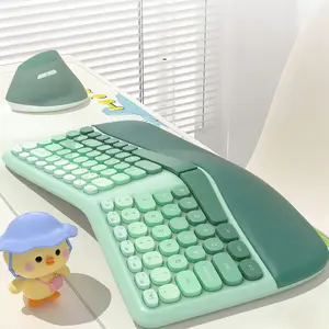 Mofii Keyboard Mouse Set, Wireless 2.4g Full Size Quiet Office Use, Ergonomic Design Keyboard, Ergonomic Computer Mouse, Us Qwerty, Left Hand Orientation, No Batteries Included