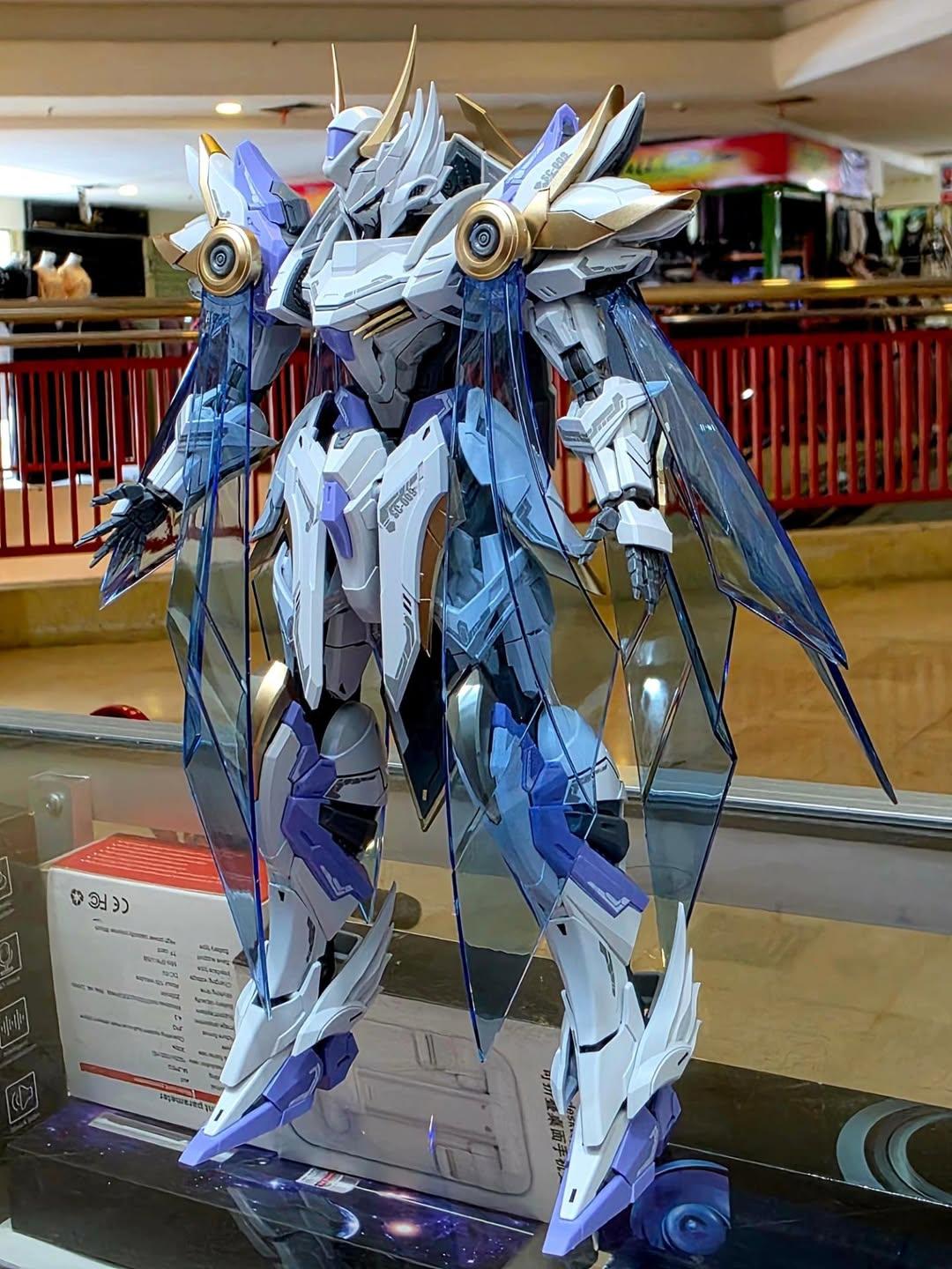 Funtasy Planet SNAA 1/144 Mecha Model Kit -Divine Invoker Percival Awakening Deluxe Edition - Articulated Action Figure Building Kit, Sovereign Sword Array, Gift for Adults & Teens