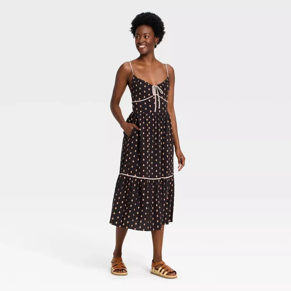 Universal Thread Women's Ruffle Maxi Pullover Sundress - Casual Summer Dress
