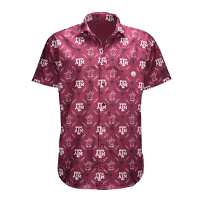 Texas A&M Aggies Palm Set Button Up T-Shiirt
