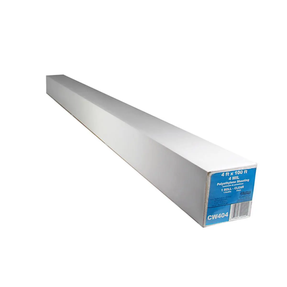Berry Plastics Transparent Polyethylene Sheeting, 4 mil Thick Plastic Film Roll, 4 ft x 100 ft, Dependable High-Quality Cover for Winter Sports & General Use, 3.75" H X 3.75" W X 53" L, Dependability