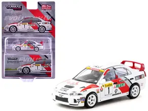 Mitsubishi Lancer Evolution IV #1 3rd Place "Monte Carlo Rally" (1997) "Global64" Series 1/64 Diecast Model by Tarmac Works