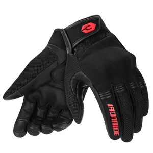 Summer Motorcycle Riding Black And Red Gloves With Breathable Built-in Anti Fall Protection Full Finger Touch Screen Rider Motorcycle Glove Equipment