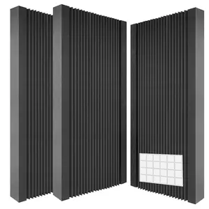 Garvee 2-Pack Acoustic Panels 48"X24"X2" Sound Proof Foam Panels for Walls | Professional Soundproof Wall Panels with Vertical Pattern | Acoustic Wall Panels for Home Studio, Office & Theater