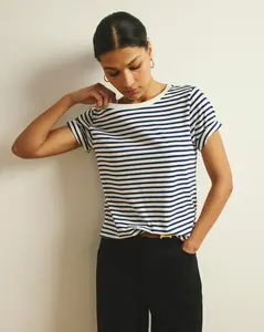 Tee Rex - White/Cenote Stripe