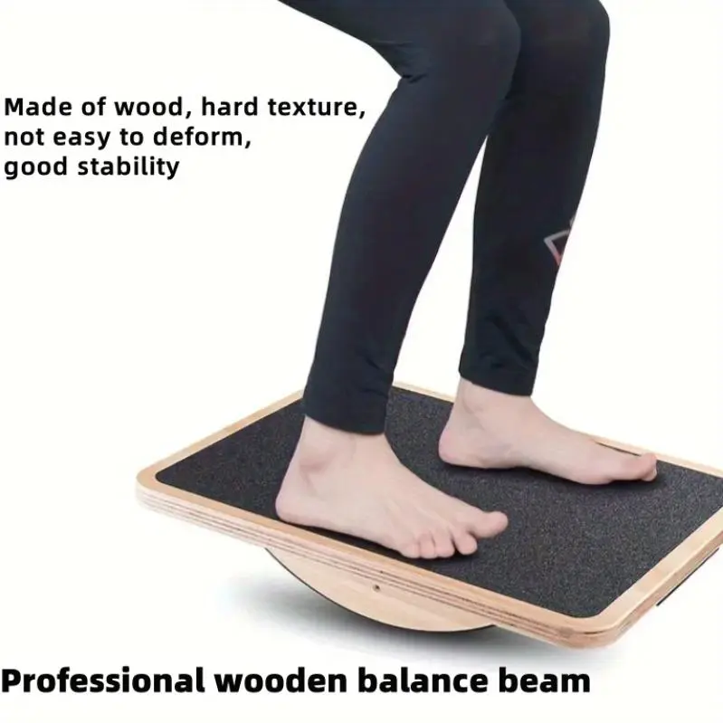 Balance Board Wobble Board for Adults Anti-Slip Balance Board for Physical Therapy Standing Desk Core Strength Wooden Balance Board Rocker Board