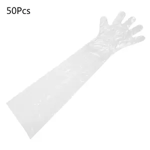 50Piece Disposable Soft Gloves Long Arm Farm Veterinary Examination Glove
