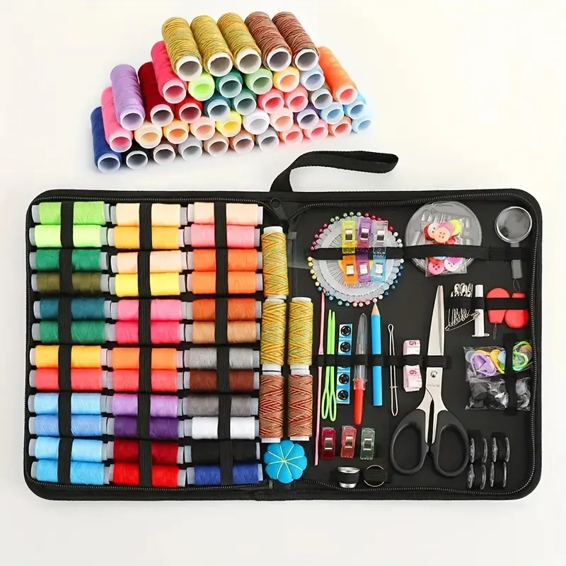 40-Piece Hand Sewing Needle Kit, Sewing Tool Kit with Storage Case, Includes Embroidery Needles, Needle Threaders