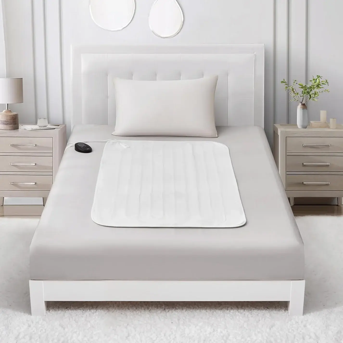 Electric Heated Mattress Pad Mini Twin Size, Bed Warmer, 9 Heat Settings, 1-12 Hours Auto Off, Deep Pocket, Fast Heating, Machine Washable, Soft and Cozy