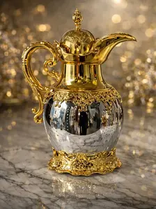 Royal Gold & Chrome Tea/Coffee Thermos