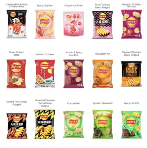 Limited Edition Lays Chips Flavors - 6 Full Bags ( 5x Regular Bags (70g) / 1x Huge Family Sized Bag (135g) - Imported from Japan, China, and Korea
