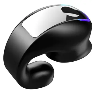 Single Ear Clip-On Bluetooth Earbud Non-In-Ear Pain-Free Wear Stereo Sound for Sports