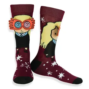 Harry Potter Socks Luna Lovegood 3D Spectrespecs Glasses Mid-Calf Crew Socks 1 Pair Fits Shoe Size 8-12
