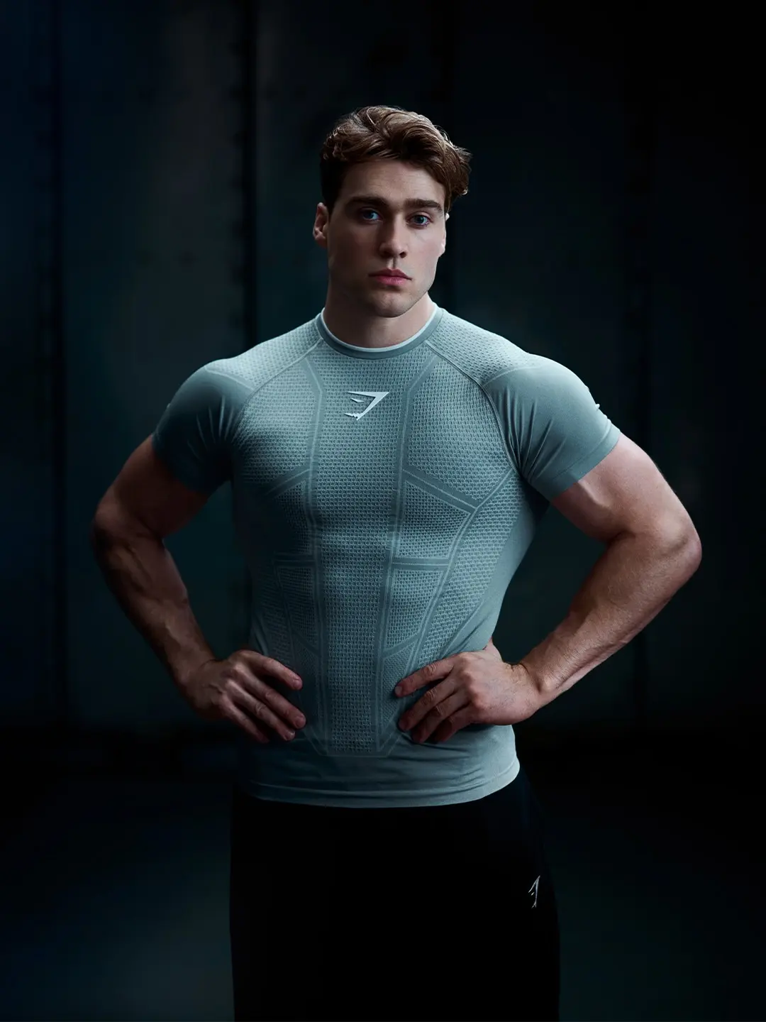 Mens Onyx V1 Compression Workout Shirt, 4-Way Stretch Muscle Fit T-Shirt from Gymshark