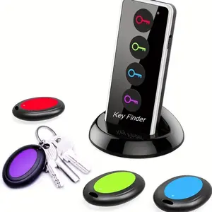 Wireless Key Finder with Built-in Flashlight & 4 Receivers. Easy-to-Use for Seniors. Locate Keys, Phones, Wallets, TV Remotes. 131ft Range. No App Required