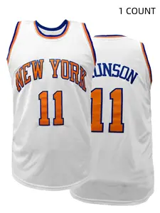 Men's Embroidered Basketball Jersey, Lightweight Jersey, Breathable Round Neck Design,Loose-Fit New York Stitched Vest Perfect for Outdoor Sports & Daily Wear, Training and Competition,All-Season Comfort Apparel