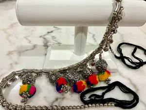 Oxidized Silver Belly Chain – Traditional Waist Belt for Ethnic Wear