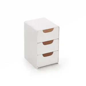 3 Layer Desktop Storage Box, 1pc Solid Color Desktop Storage Box, Desktop Organizer for Office Supplies, Jewelry and Cosmetics, Desk Organizer Tidy