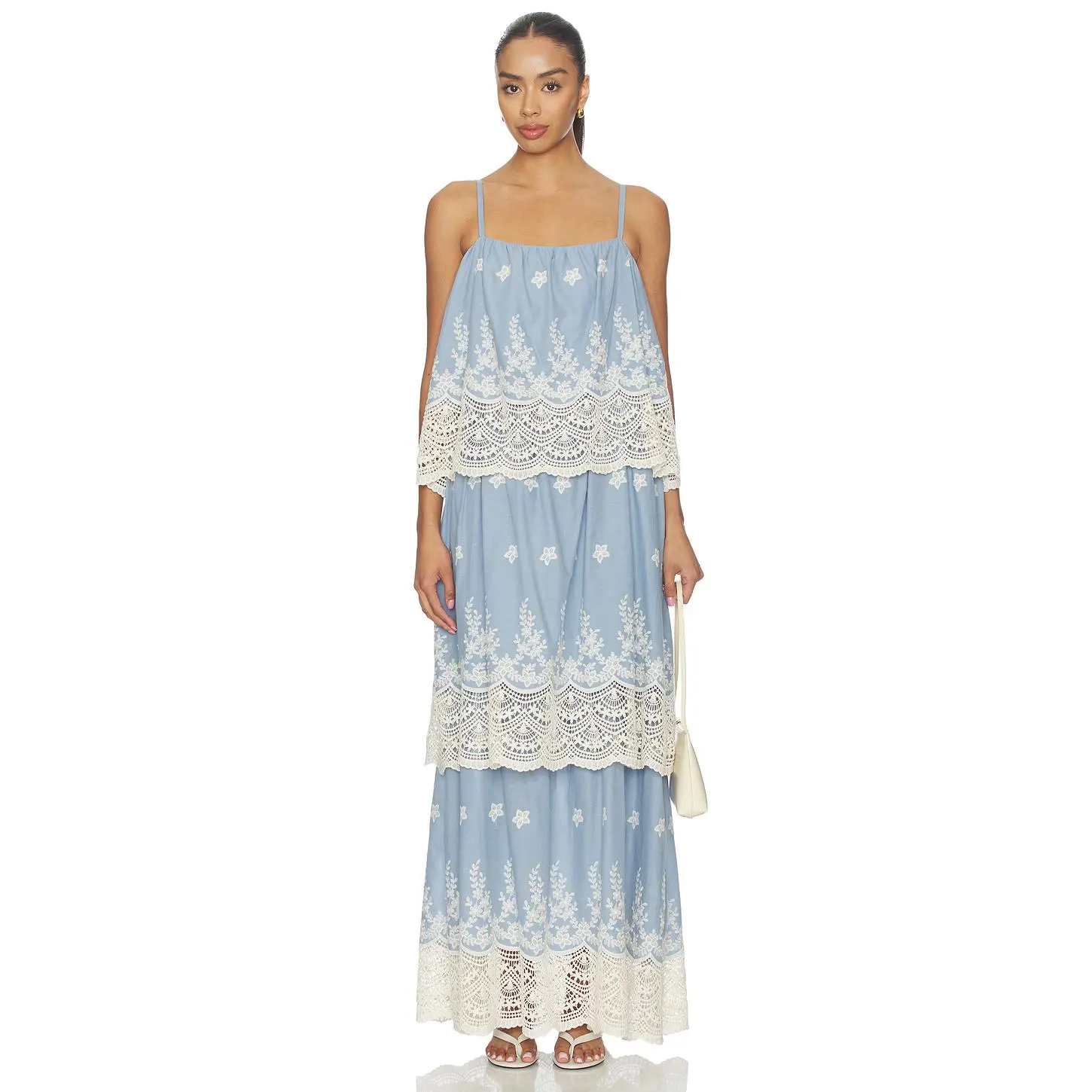 Curaae by Elliatt Estella Maxi Dress in Chambray Cream