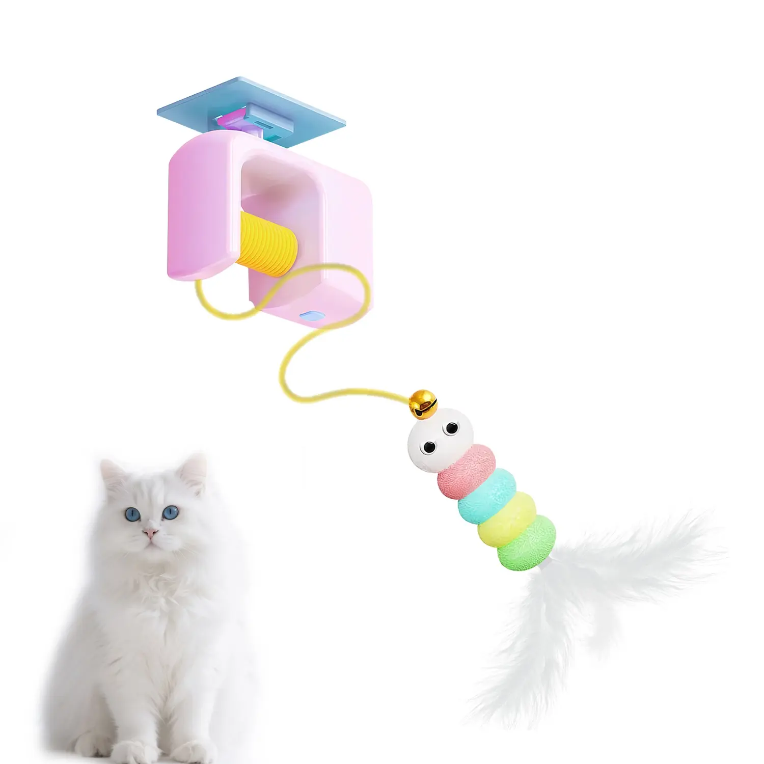 2025 Latest Smart Self-Bouncing Yo-Yo Cat Toy - Touch-Start Door-Hangable Pet Accessory, Learning Through Play Tool, Boredom Reducer for Cat Lovers