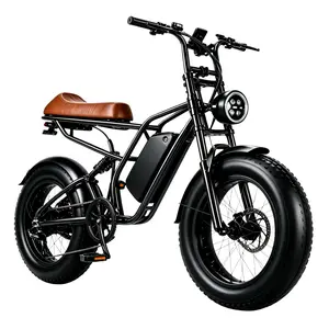 1500W Peak Power Electric Bike, 27MPH Fast Speed, 35-50 Miles Range, 20” Fat Tire E-Bike for Adults