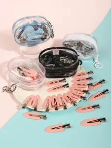 Hair Accessories Set, Including Hair Clips & Hair Ties & Storage Bag, Lightweight Hair Accessories for Women & Girls, Minimalist Headwear Suitable for Thick Hair