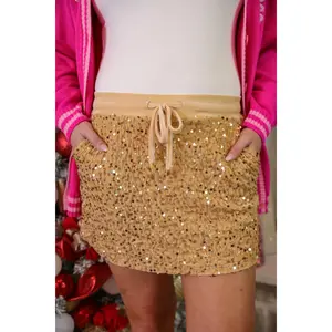 Velvet Hour Sequin Skort