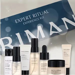 Incellderm Expert Ritual Experience Kit Complete Skin Care Set with Active Clean-Up Powder Calming Balance Gel Daily Aqua BB Cream Gift Snow Enzyme Makeup Remover Cleanser Glow Serum Korean