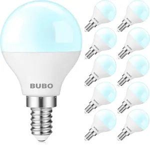 Ceiling Fan Light Bulbs 60 Watt Equivalent, 5.5W E12 LED Bulb Daylight 5000K, Fan Light Bulb, Small Base LED Light Bulbs 120V, Candelabra Base, Non-Dimmable, 10 Pack