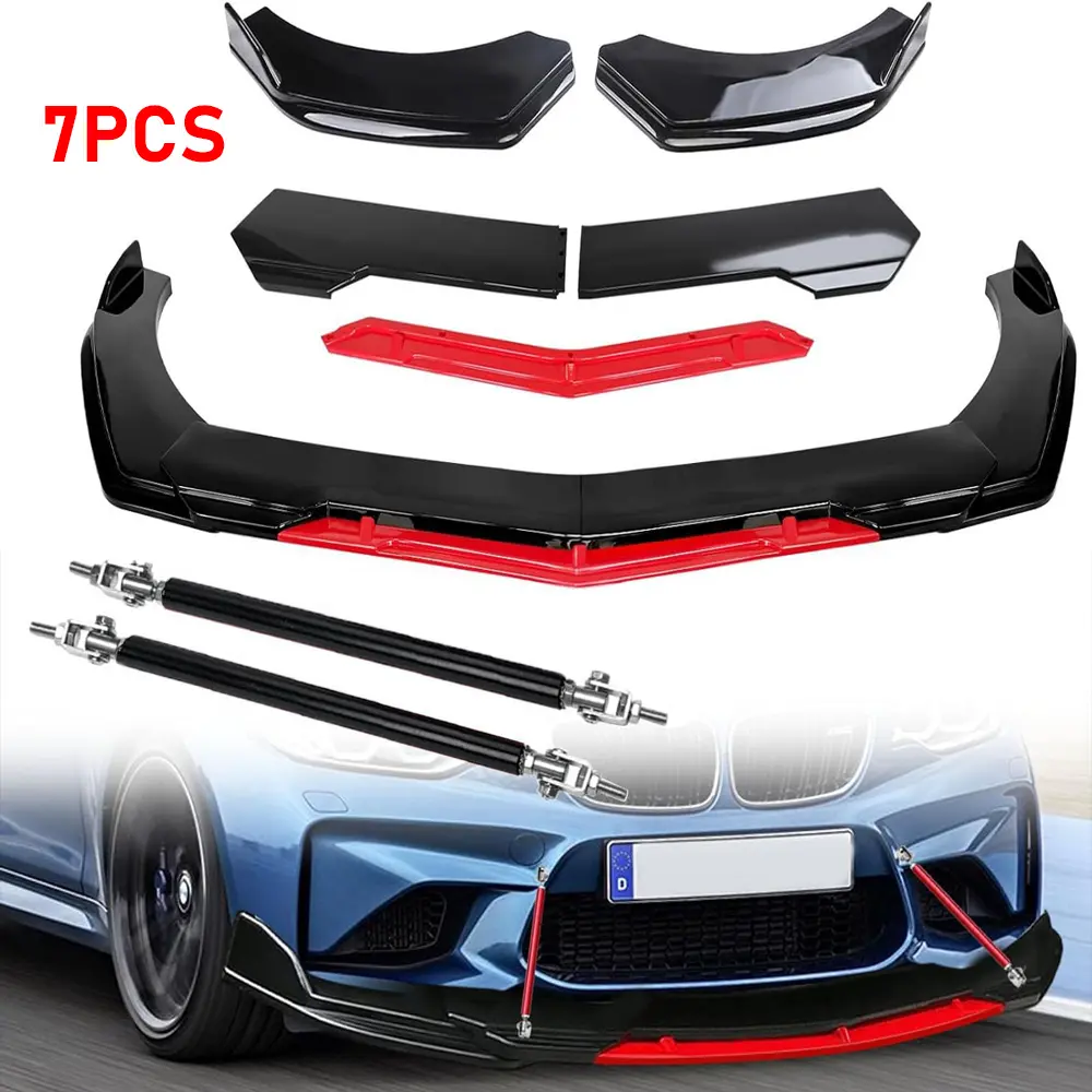 Car Universal Front Bumper Lip Body Kit Chin Spoiler Splitter Diffuser Protector Fit For Honda Civic Accord Toyota Nissan Dodge Hyundai Mazda