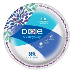 Dixie DXE15740 Disposable Paper Plates - 86 Count