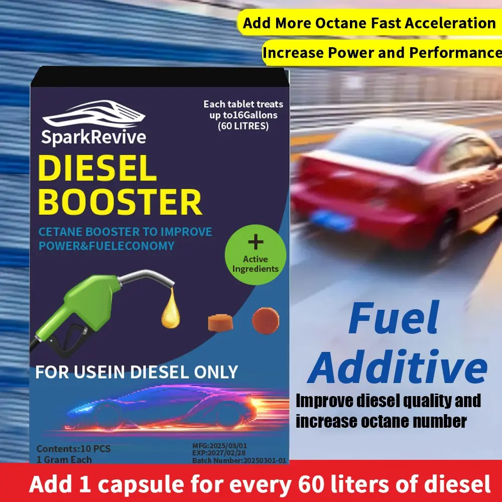 10pcs Fuel Additive Universal Car Gasoline Engine Cleaner Carbon Deposit Remover Fuel System Purifier Fuel Saving Power Boost Performance Agen