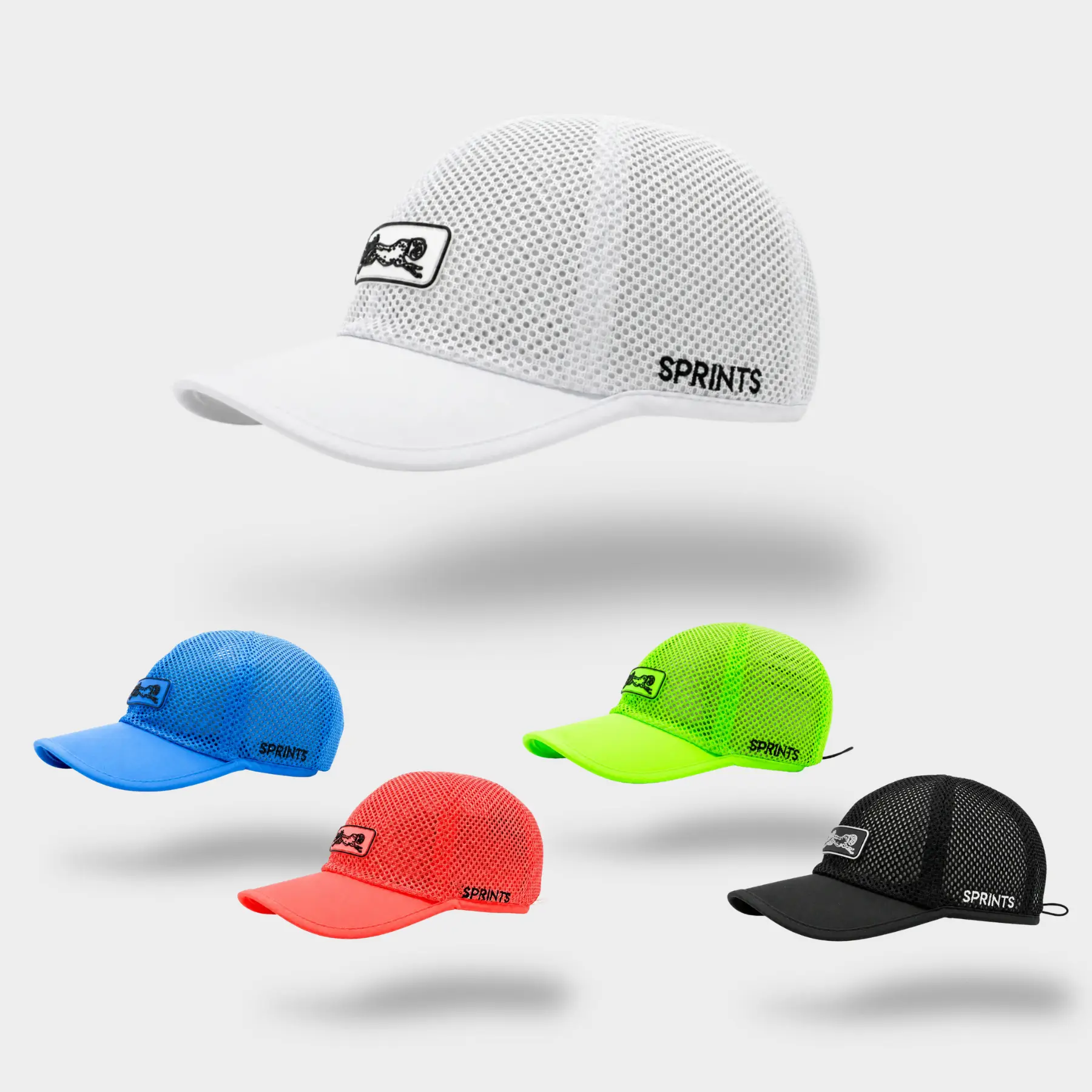 M6SH Mesh Fabric Athletic Hat - Solid Colors Headgear for Outdoor Running Sports, Athletic Hats,  Breathable Mesh Hats,  Breathable Mesh Caps,  Summer Sports Cap, Colorful, Bright, Neon